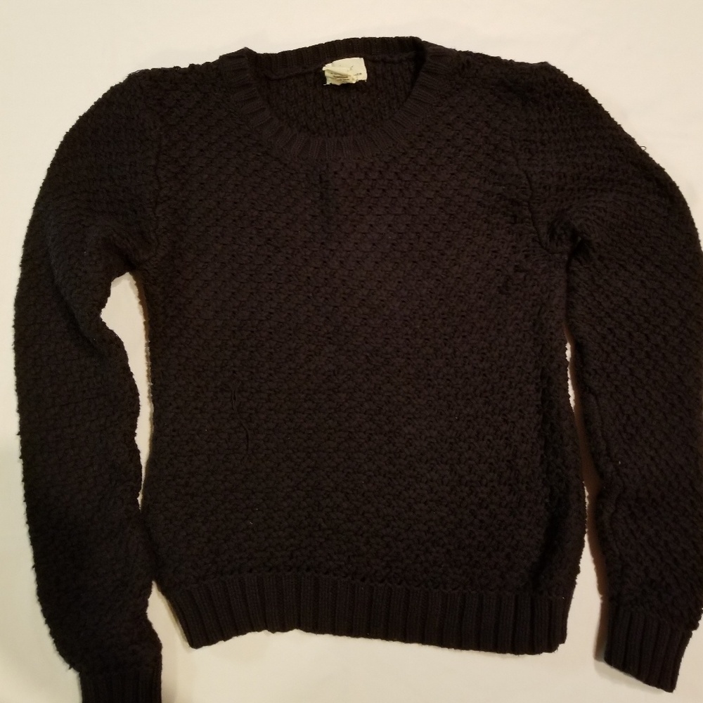 Women's heavy knit sweater navy blue